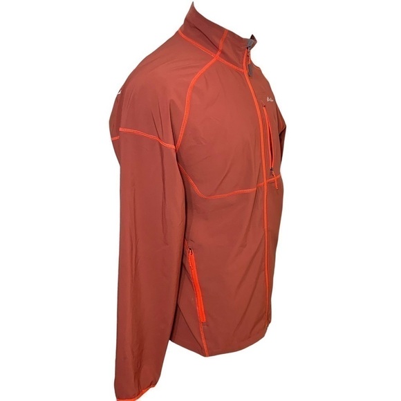 Eddie Bauer Active Zip Sweater Jacket Sz M Burnt Orange Brown Light Sports Top - Picture 2 of 15